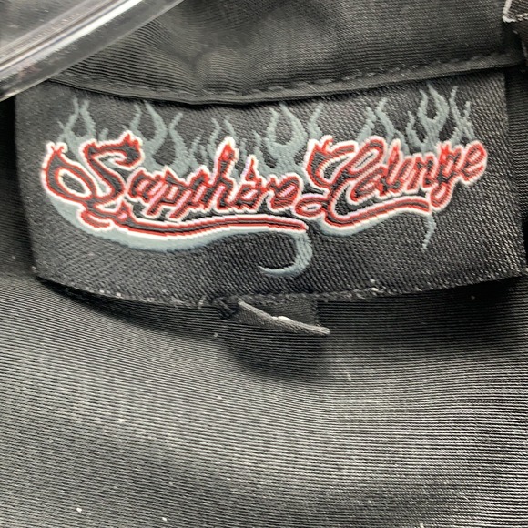 Sapphire Lounge Motorcycle Motor & Eagle Graphic Mens Small Black Shirt (K17) - Picture 7 of 8